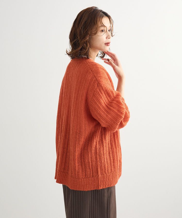 Green Parks「シアーニットVネックカーディガン」|カーディガン|