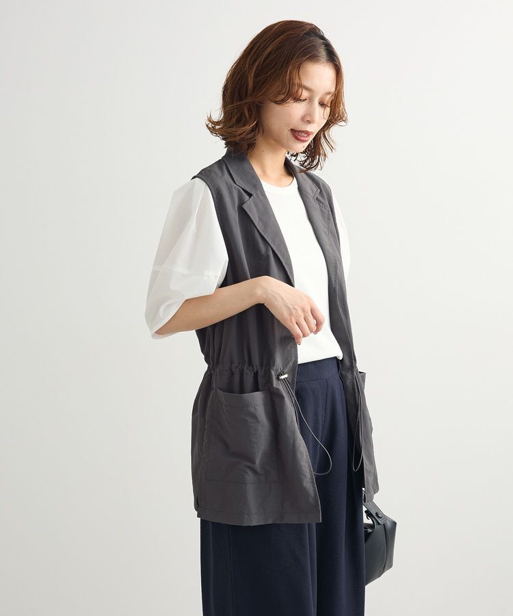 Green Parks「ウエストドロストナイロンベスト」|ベスト・ジレ|