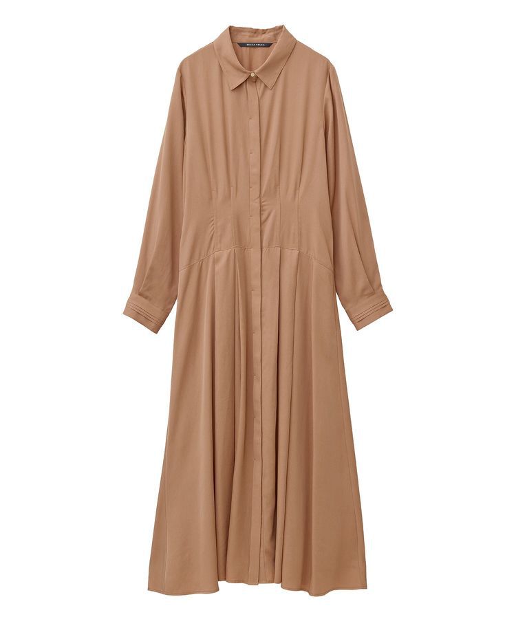 YECCA VECCA「タックデザインシャツワンピース」|ワンピース|