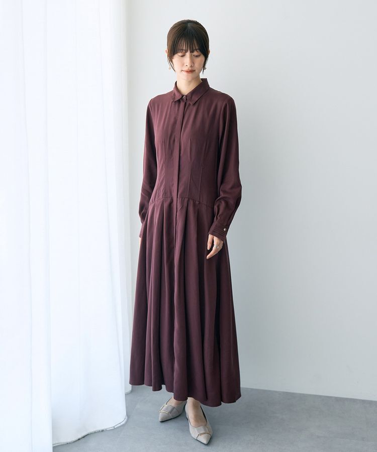 YECCA VECCA「タックデザインシャツワンピース」|ワンピース|