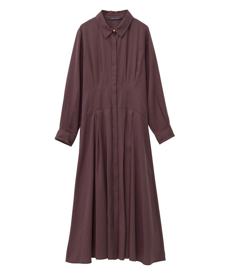 YECCA VECCA「タックデザインシャツワンピース」|ワンピース|