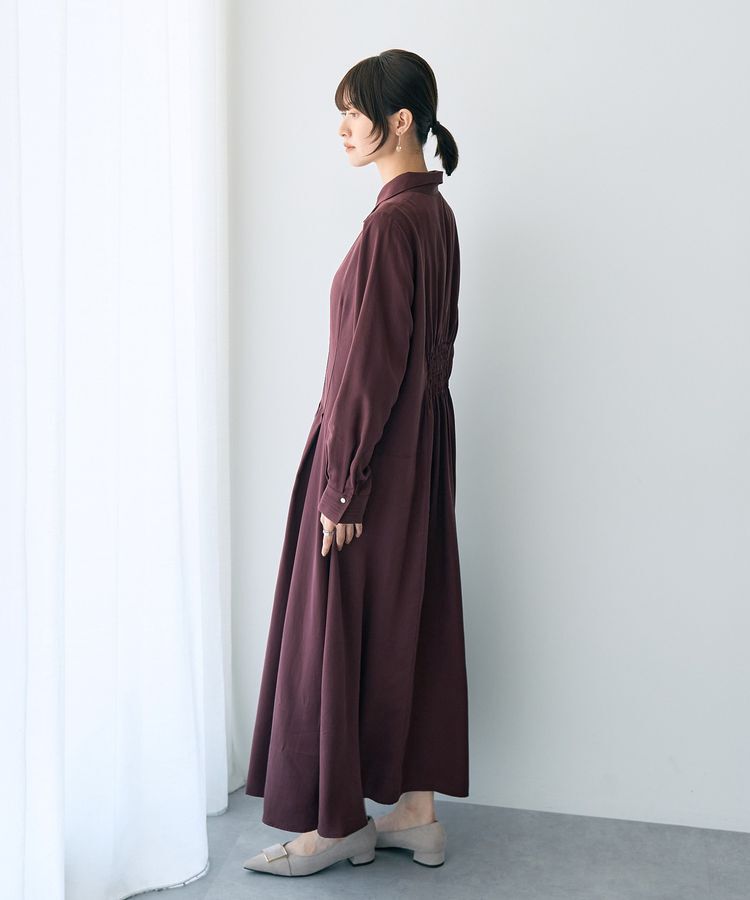 YECCA VECCA「タックデザインシャツワンピース」|ワンピース|