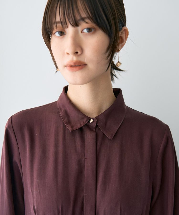 YECCA VECCA「タックデザインシャツワンピース」|ワンピース|