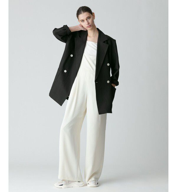 allureville「《ドラマ着用》ピンストライプサロペットパンツ」|オールインワン|