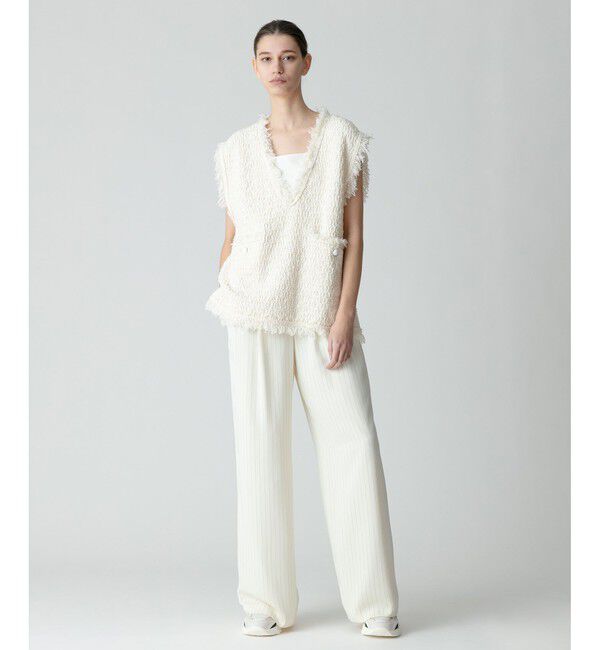 allureville「《ドラマ着用》ピンストライプサロペットパンツ」|オールインワン|