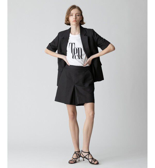 allureville「【セットアップ対応可能】リネンコンシャークスキンショートパンツ」|その他|