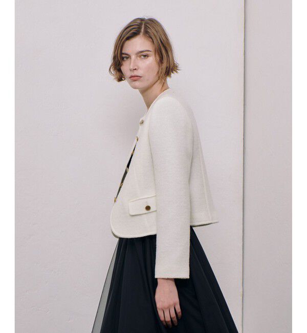 allureville「ブークレーノーカラージャケット」|ノーカラージャケット|