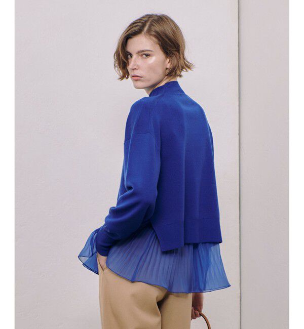 allureville「セットシアーペプラムプルオーバー」|ニット・セーター|