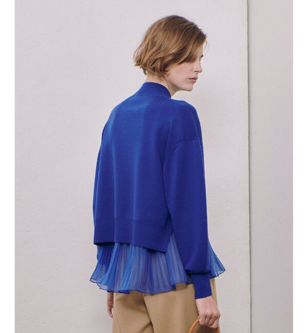 allureville「セットシアーペプラムプルオーバー」|ニット・セーター|