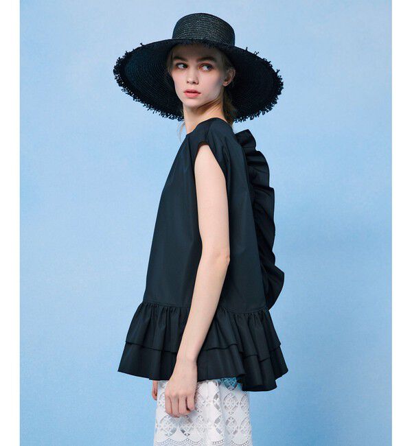 LOULOU WILLOUGHBY「【LOULOU WILLOUGHBY】ブロードフリルブラウス」|シャツ・ブラウス|