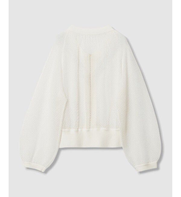 LOULOU WILLOUGHBY「【LOULOU WILLOUGHBY】柄編みニットブルゾン」|カーディガン|