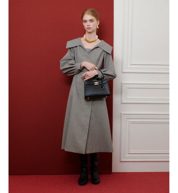 LOULOU WILLOUGHBY「【LOULOU WILLOUGHBY】Ｗ先染めセーラーカラーワンピース」|ワンピース|