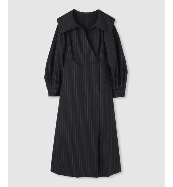 LOULOU WILLOUGHBY「【LOULOU WILLOUGHBY】Ｗ先染めセーラーカラーワンピース」|ワンピース|