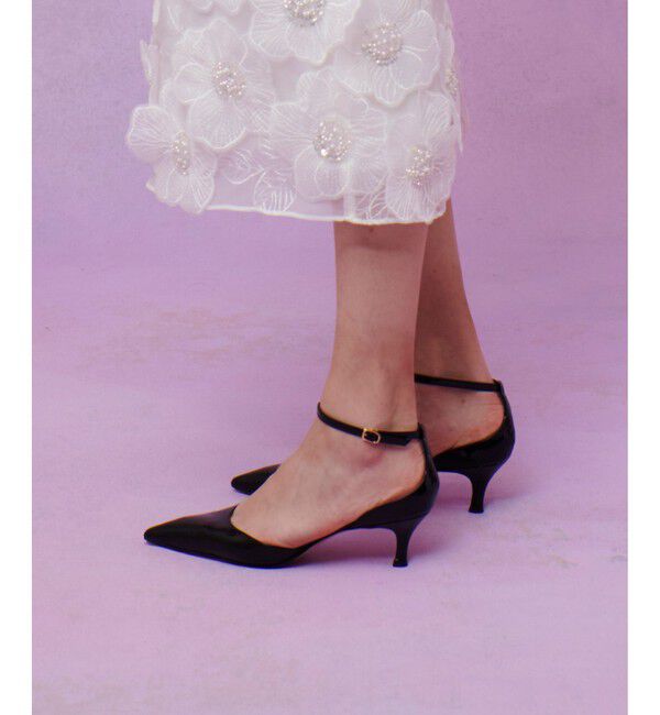 LOULOU WILLOUGHBY「【LOULOU WILLOUGHBY】ポインテッドアンクルパンプス」|パンプス|ブラック