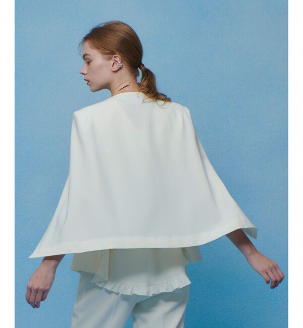 LOULOU WILLOUGHBY「◇【LOULOU WILLOUGHBY】リトルブラックケープジャケット」|ノーカラージャケット|