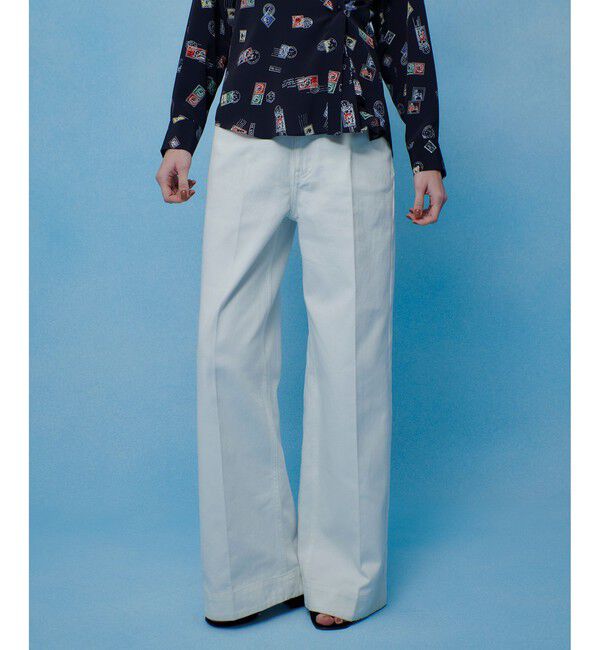 LOULOU WILLOUGHBY「【LOULOU WILLOUGHBY】ハイウエストワイドデニムパンツ」|デニム|