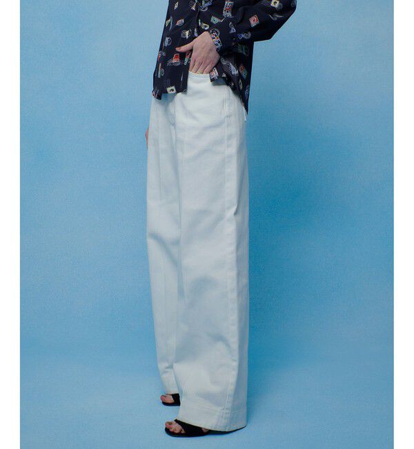 LOULOU WILLOUGHBY「【LOULOU WILLOUGHBY】ハイウエストワイドデニムパンツ」|デニム|