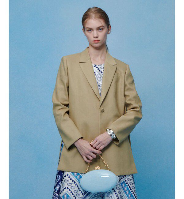 LOULOU WILLOUGHBY「【LOULOU WILLOUGHBY】NALYA リネンストレッチベルトジャケット」|テーラードジャケット|