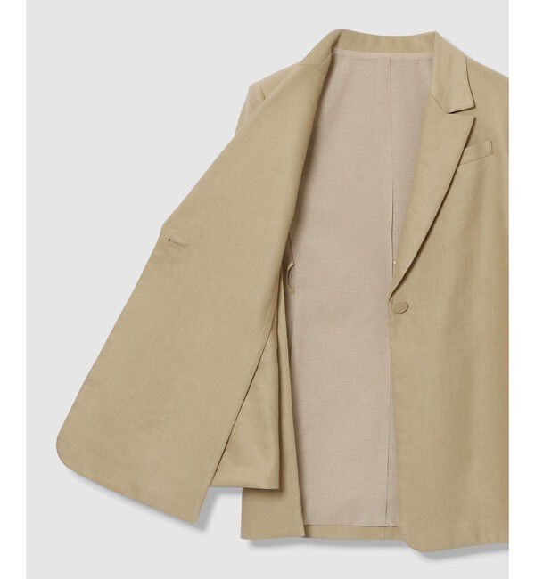 LOULOU WILLOUGHBY「【LOULOU WILLOUGHBY】NALYA リネンストレッチベルトジャケット」|テーラードジャケット|