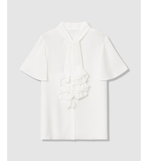 LOULOU WILLOUGHBY「【LOULOU WILLOUGHBY】ペタルフリルフレアスリーブブラウス」|シャツ・ブラウス|