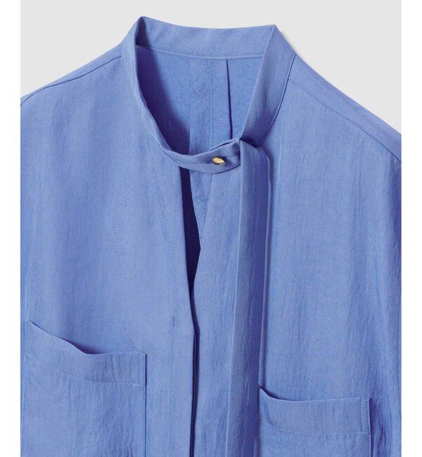 allureville「ブライトツイルアシメボウノースリブラウス」|シャツ・ブラウス|