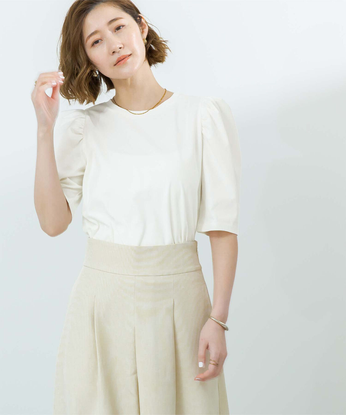 ur's「汗染み防止パフスリーブTシャツ」|Tシャツ・カットソー|