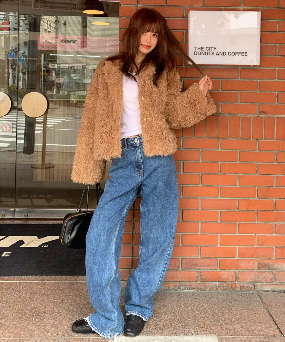 titivate「【いつきさんコラボアイテム】中綿キルティングプードルフェイクファージャケット」|ノーカラージャケット|