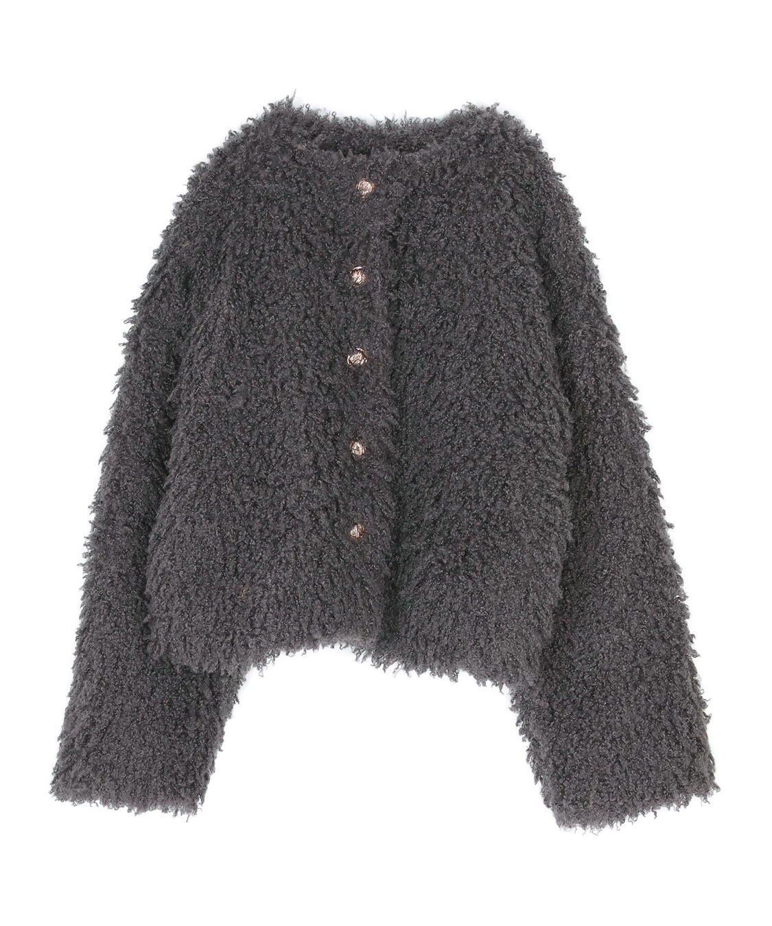 titivate「【いつきさんコラボアイテム】中綿キルティングプードルフェイクファージャケット」|ノーカラージャケット|