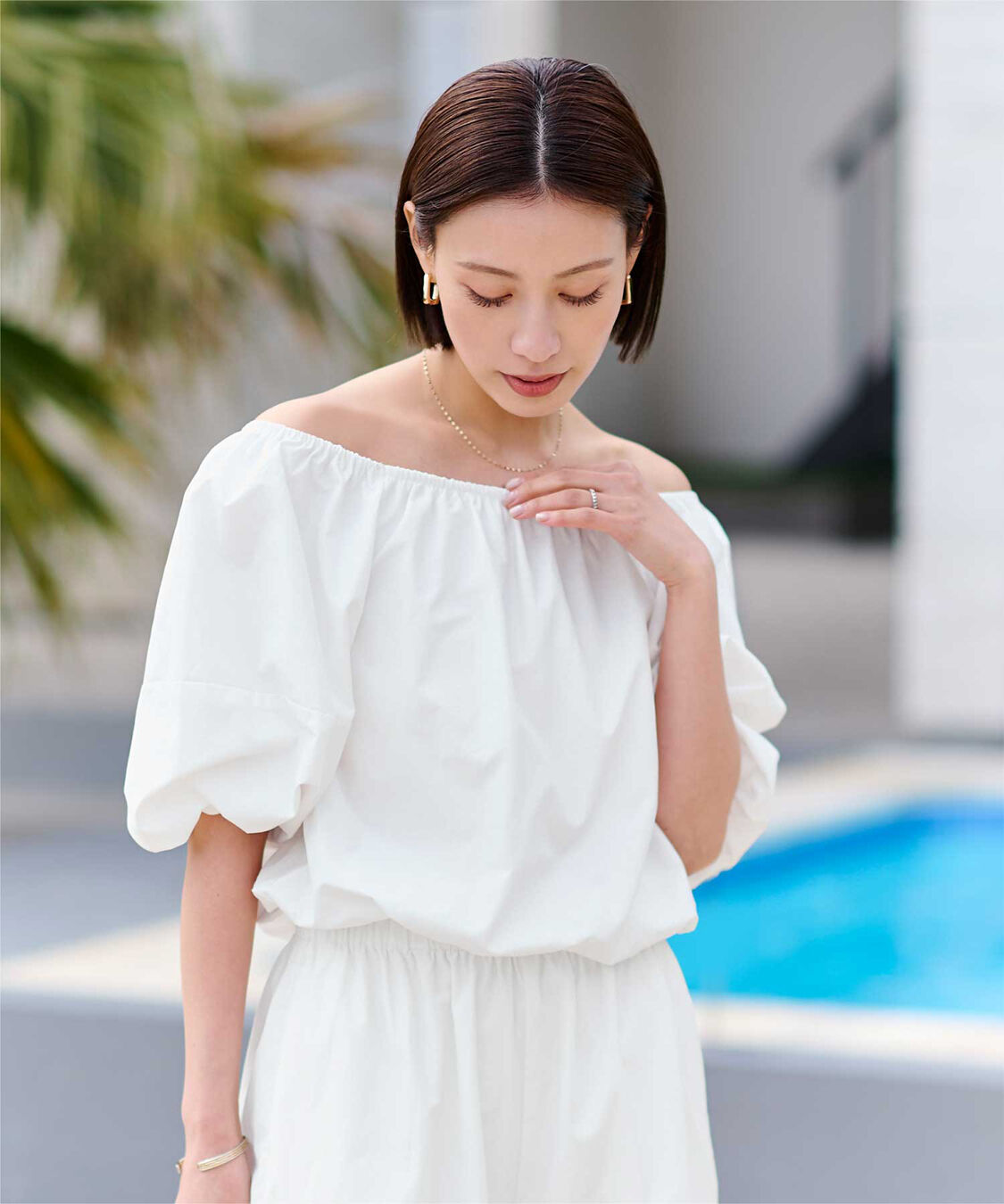 ur's「【黒川翼さんコラボアイテム】撥水オフショルプルオーバー」|シャツ・ブラウス|