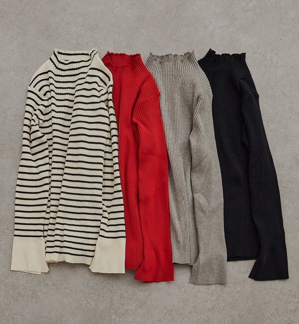  「【リバイバル/新色追加】プチハイネックリブニット」|ニット・セーター|