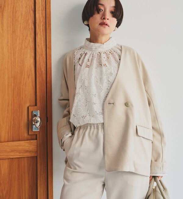  「フラワーモチーフカットワークレースブラウス」|シャツ・ブラウス|
