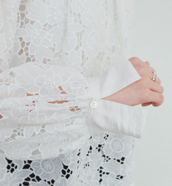  「フラワーモチーフカットワークレースブラウス」|シャツ・ブラウス|