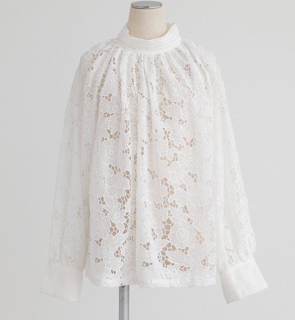  「フラワーモチーフカットワークレースブラウス」|シャツ・ブラウス|