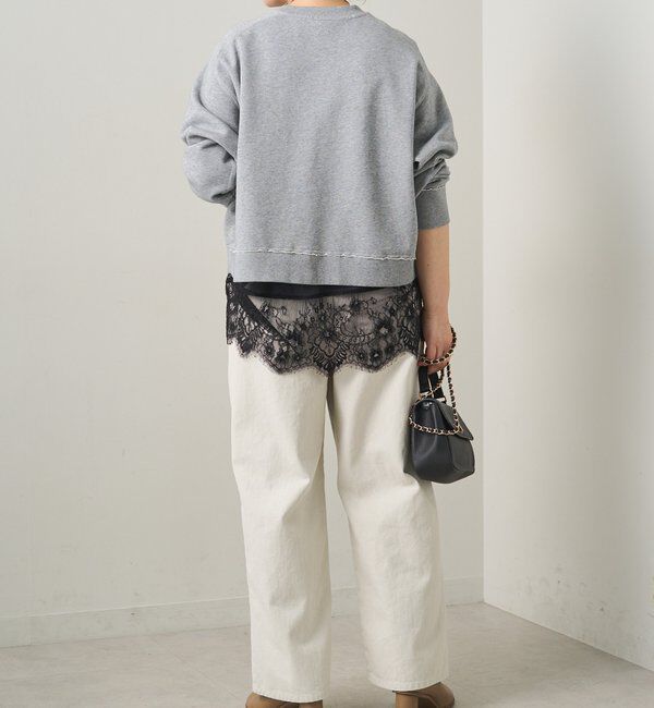  「ロゴ刺繍ショートスウェット」|プルオーバー|