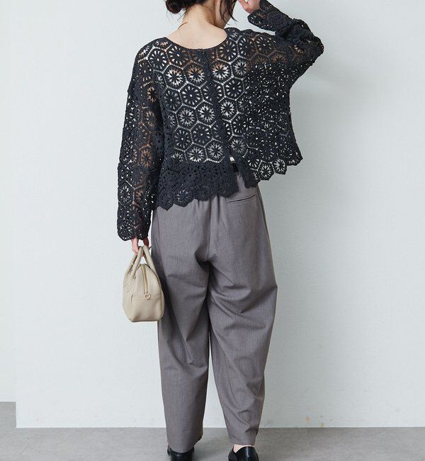  「【リバイバル】カギ針編み風2WAYカーディガン」|カーディガン|