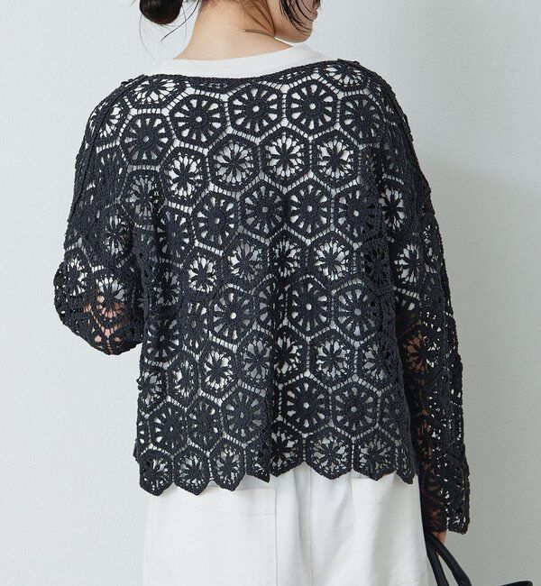  「【リバイバル】カギ針編み風2WAYカーディガン」|カーディガン|