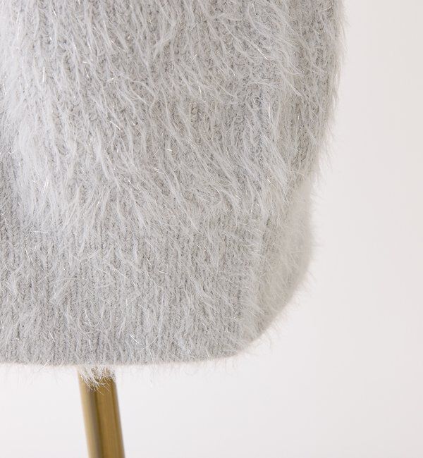  「肩あきビジューニットミニワンピ」|ワンピース|