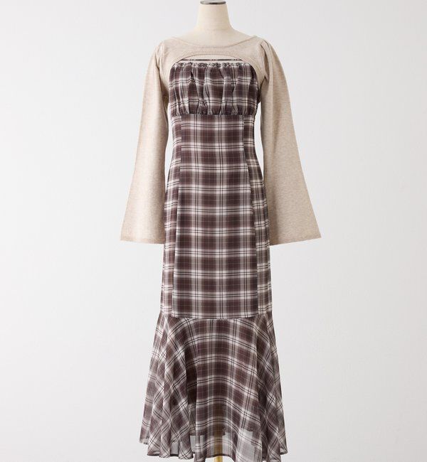  「２枚セットチェックワンピ」|ワンピース|