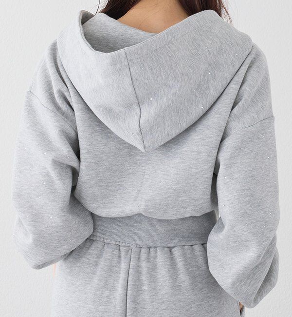  「【セットアップ可能】ビジューパーカー」|プルオーバー|