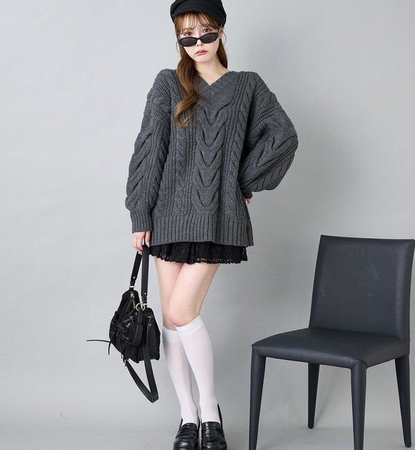  「ケーブルミニワンピース」|ワンピース|