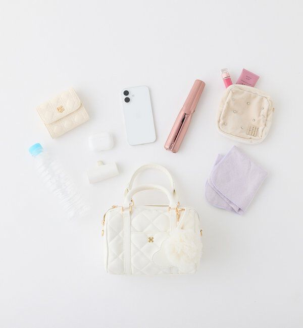  「【新色追加】ハートチャーム付きミニボストンバッグ」|ショルダー・メッセンジャー|