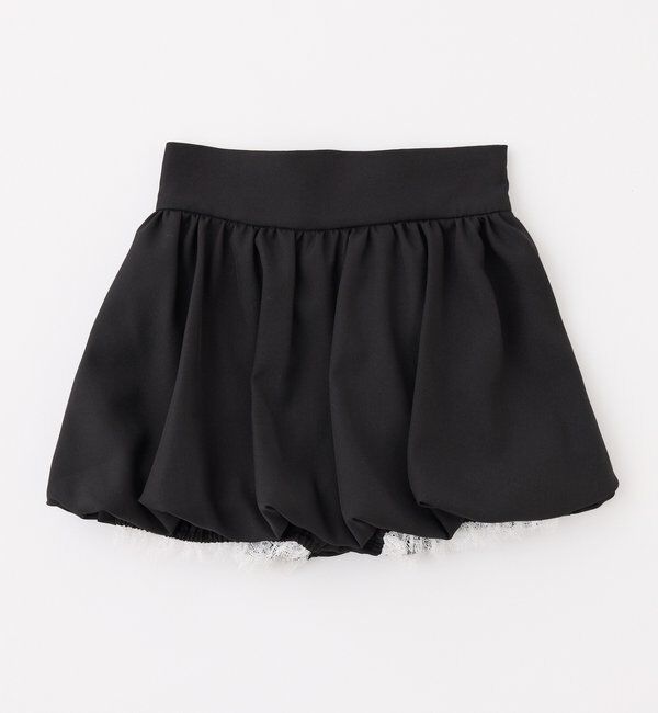  「レース付きバルーンミニスカパン」|スカート|