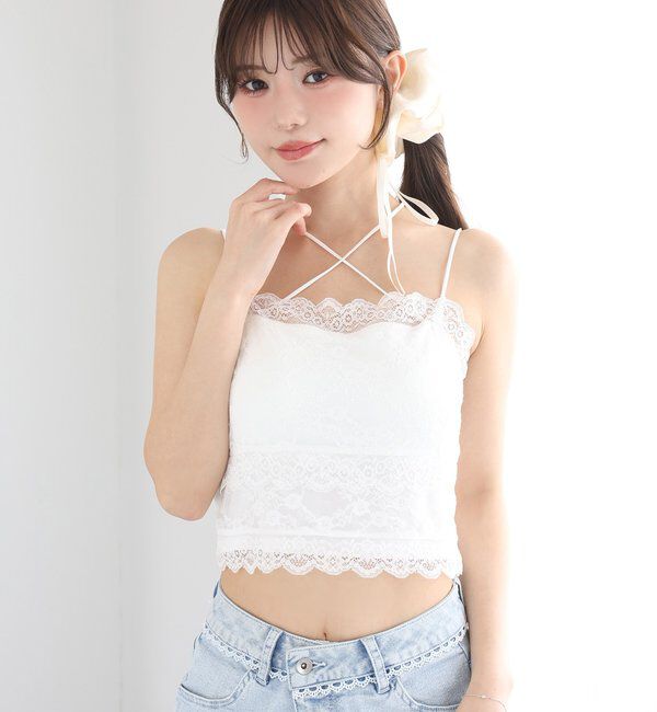  「カップ付きレースキャミソール」|プルオーバー|