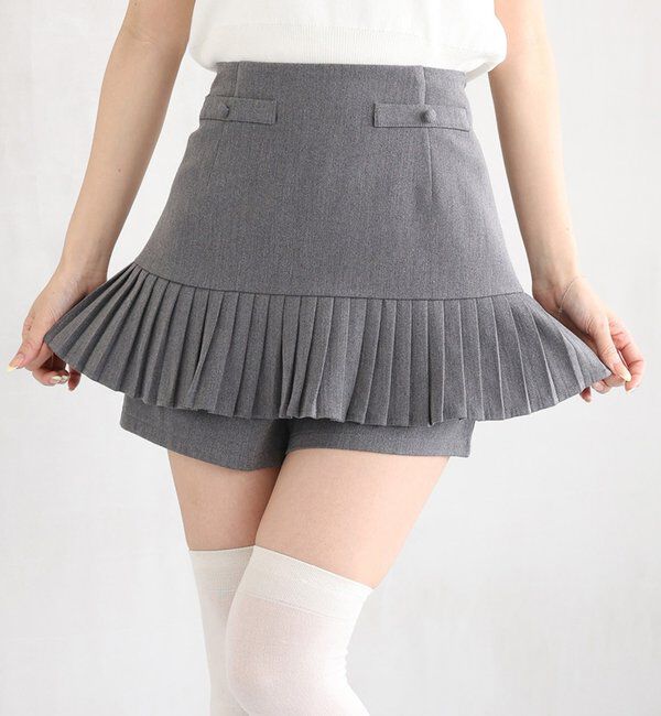  「【SMサイズ展開あり】細プリーツスカパン」|スカート|