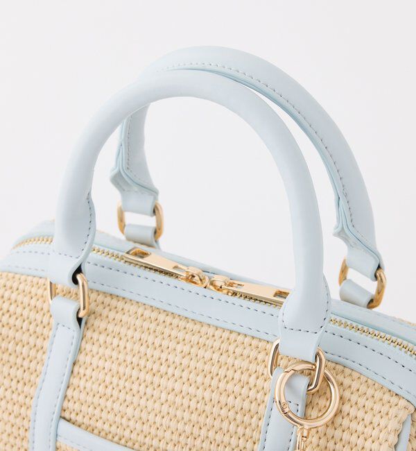  「ハートチャーム付き雑材ミニボストンバッグ」|ショルダー・メッセンジャー|