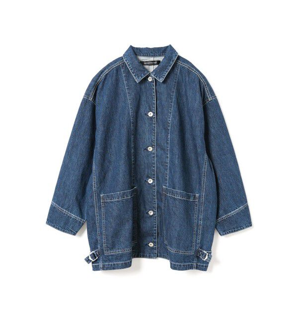 mizuiro ind「mizuiro ind ワイドデニムカバーオール(BLEACH)」|デニムジャケット|