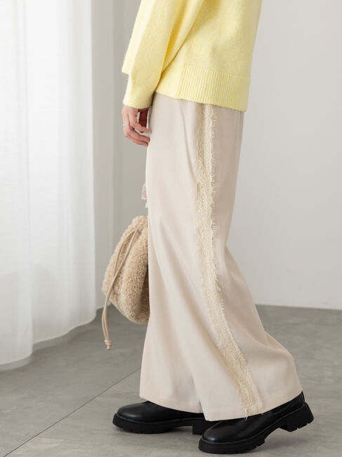 Te chichi TERRASSE「サイドレースイージーパンツ」|その他|ベージュ