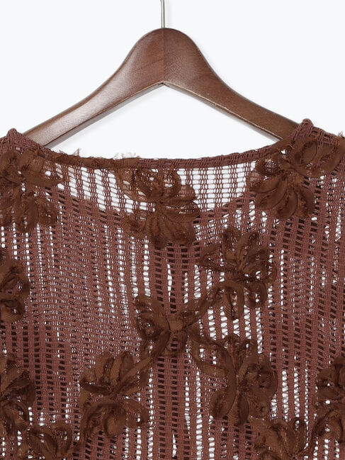 Te chichi TERRASSE「フラワーメッシュカーディガン」|シャツ・ブラウス|