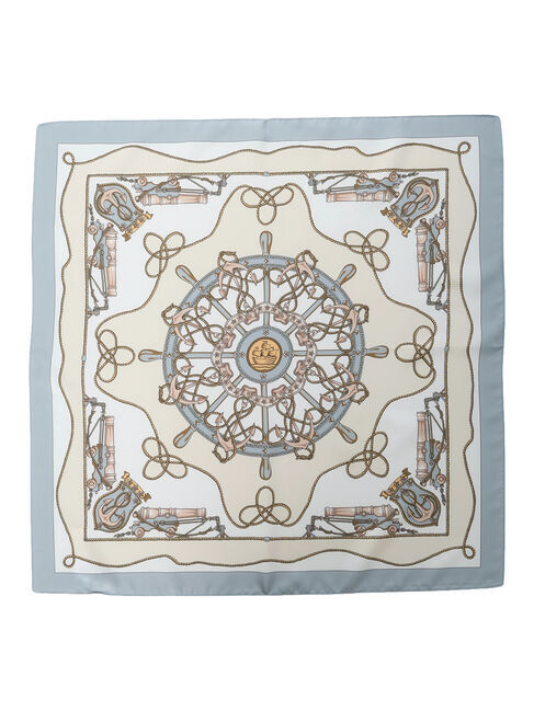 Te chichi「パステルマリン柄スカーフ」|その他|ブルー