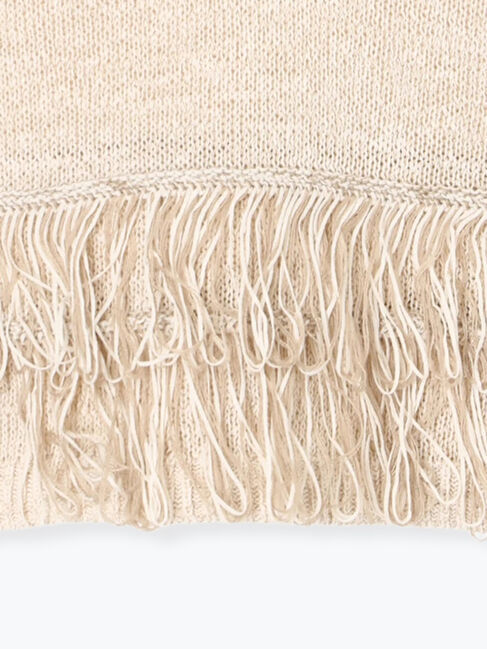 Samansa Mos2 blue「フリンジニットベスト」|ニット・セーター|